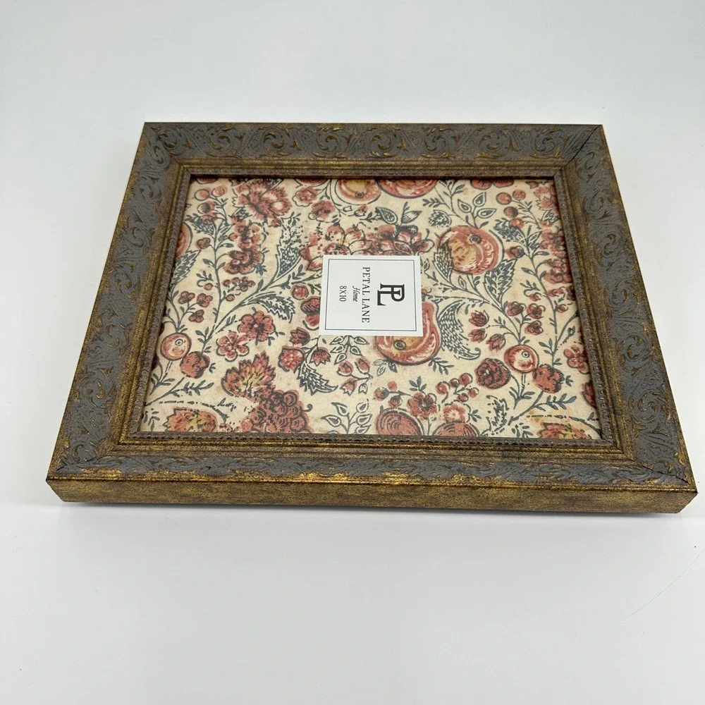 Petal Lane Home Ornate Bronze and Gold Scroll 8x10 Picture Frame